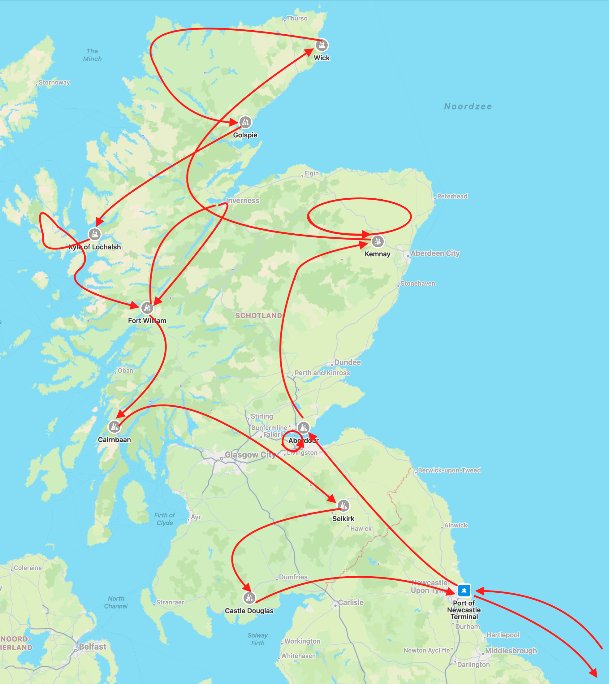 15-daagse motorreis door Schotland